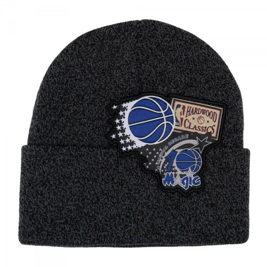 Pánská čepice Orlando Magic NBA Logo HCFK4341 Tmavě šedá s černou vzor - Mitchell & Ness tm.šedá-černá one size - main (0)