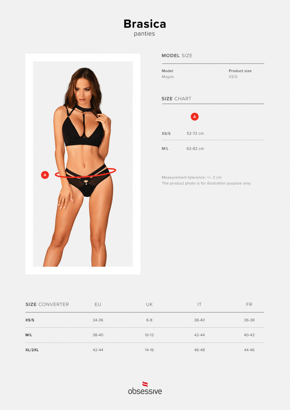 Elegantní kalhotky Brasica panties - Obsessive černá XS/S - main (3)