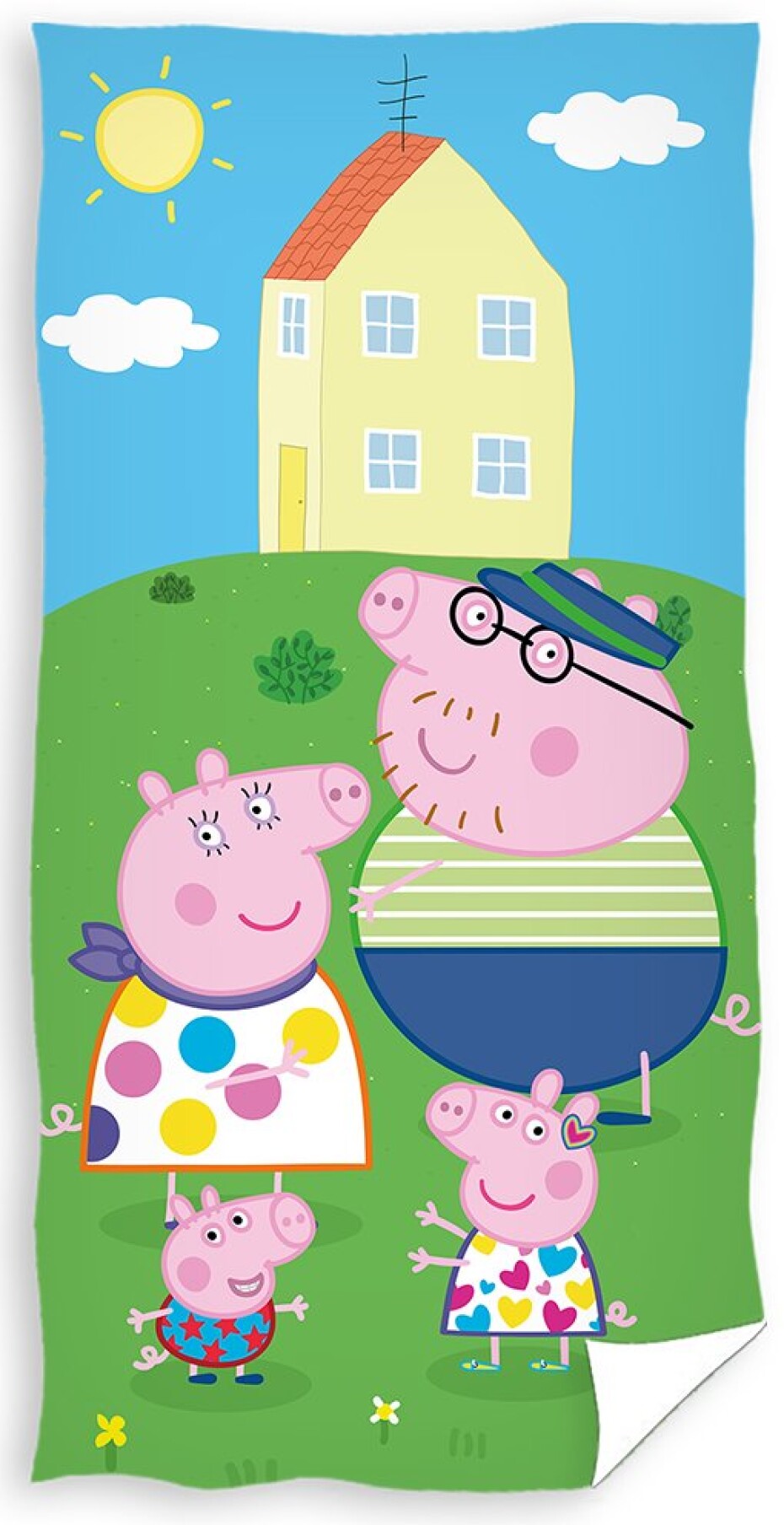 Dětská osuška Prasátko Pepina Zábava na Zahradě - main (0)