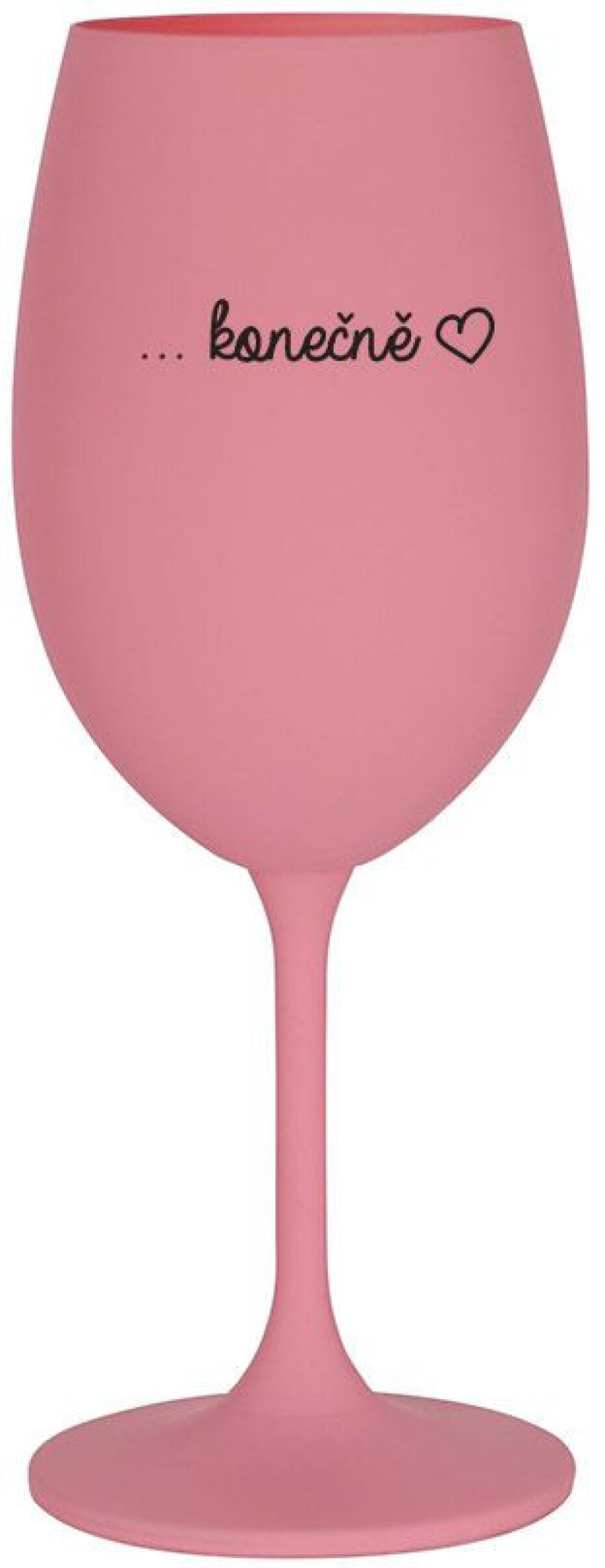 ...KONEČNĚ - růžová sklenice na víno 350 ml - main (0)