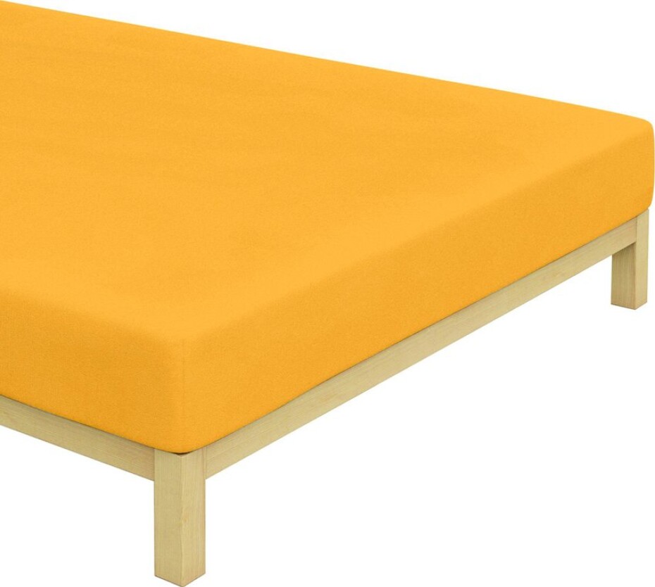 Froté prostěradlo Sytě Žluté Rozměr: 90x200 cm - main (0)