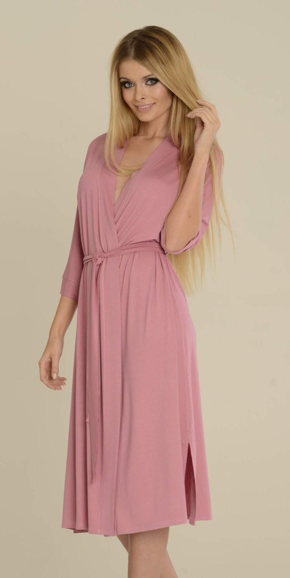 Dámský župan VISA dlouhý 942 - DE LAFENSE Raspberry 2XL - main (19)
