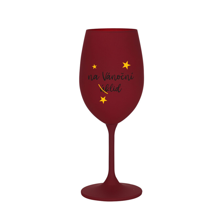 NA VÁNOČNÍ ÚKLID - bordo sklenice na víno 350 ml - main (0)