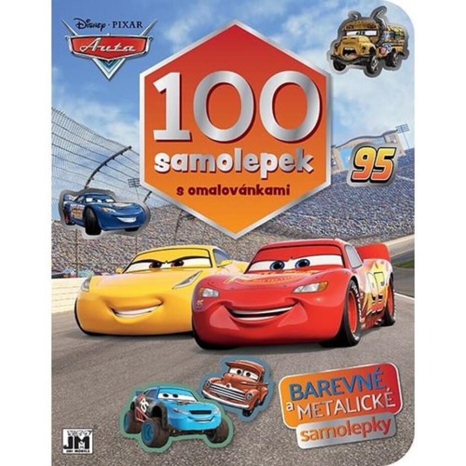 Auta - 100 samolepek s omalovánkami - main (0)