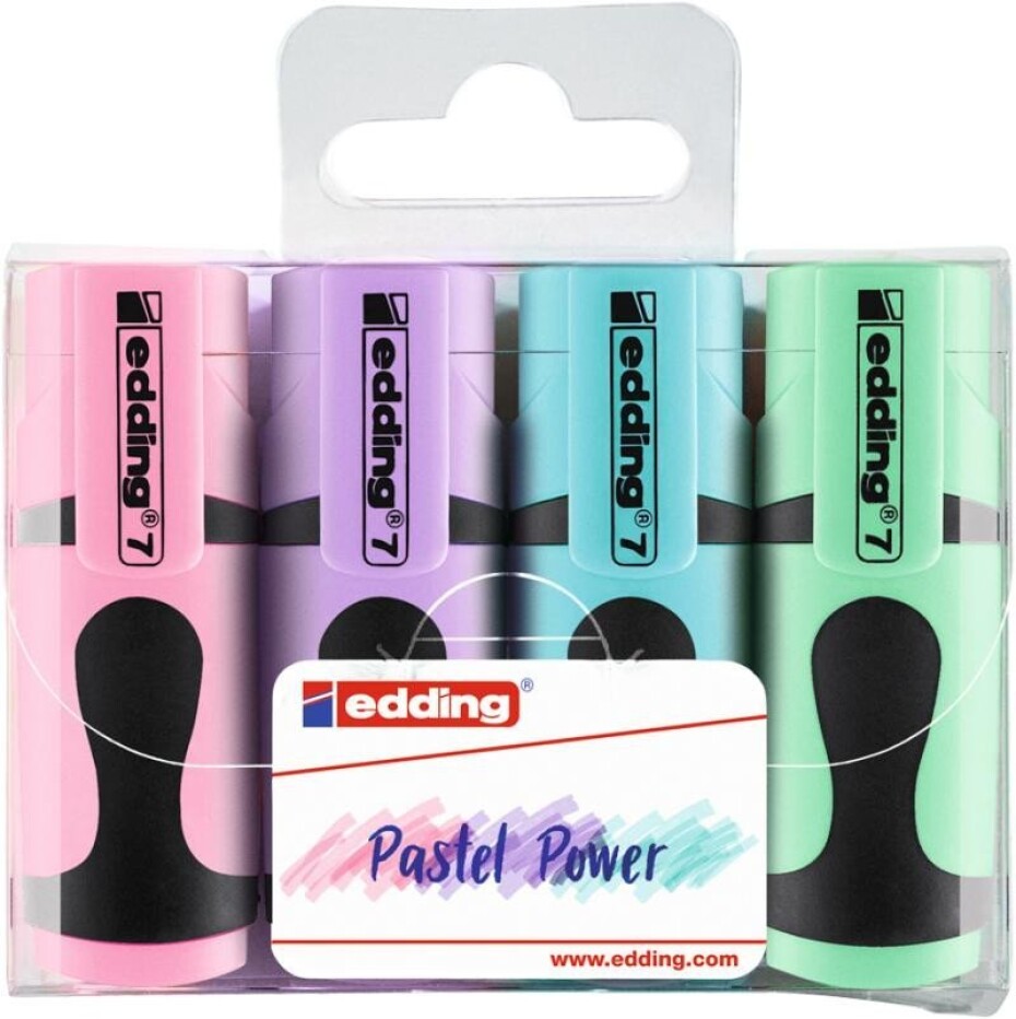 Edding Zvýrazňovače mini 7 - Pastel, sada 4 ks - main (0)