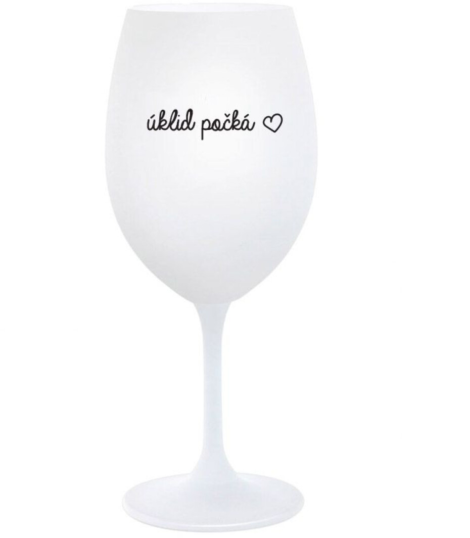 ÚKLID POČKÁ - bílá  sklenice na víno 350 ml - main (0)