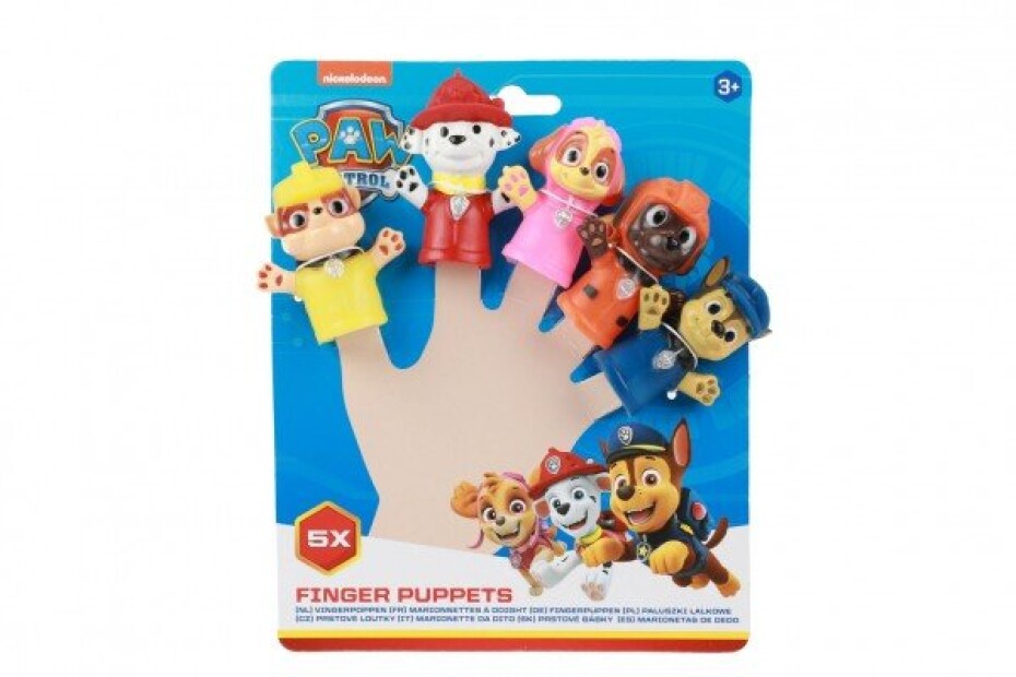 Maňásek prstový 5ks Tlapková patrola/Paw patrol guma 6cm na kartě 16,5x20cm - main (0)