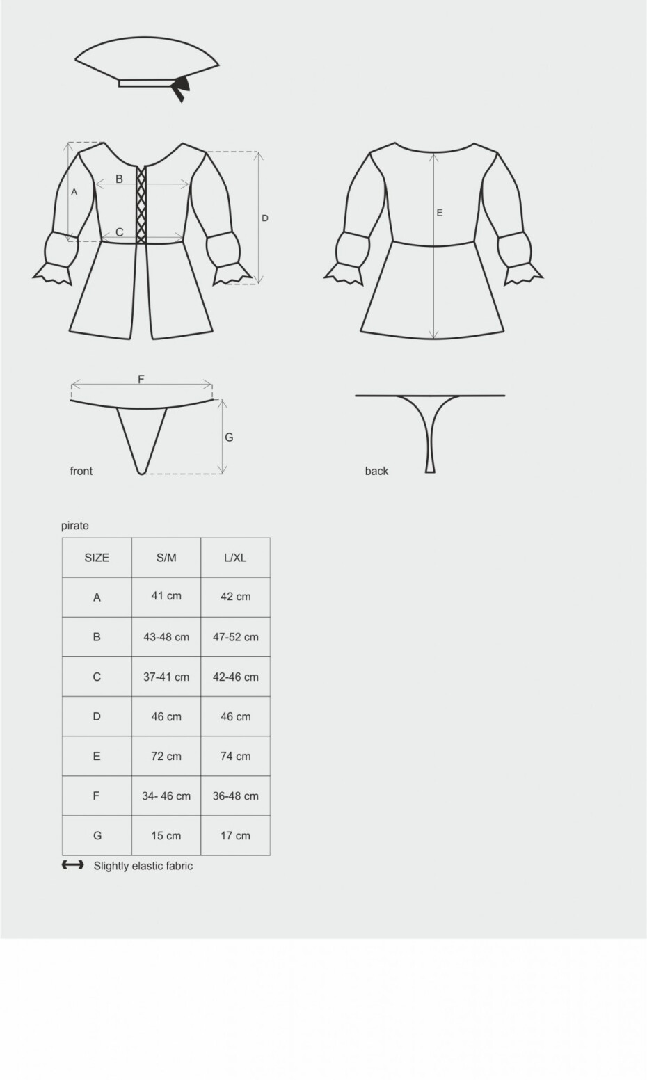 Sexy kostým Pirate set - Obsessive L/XL originál - main (1)