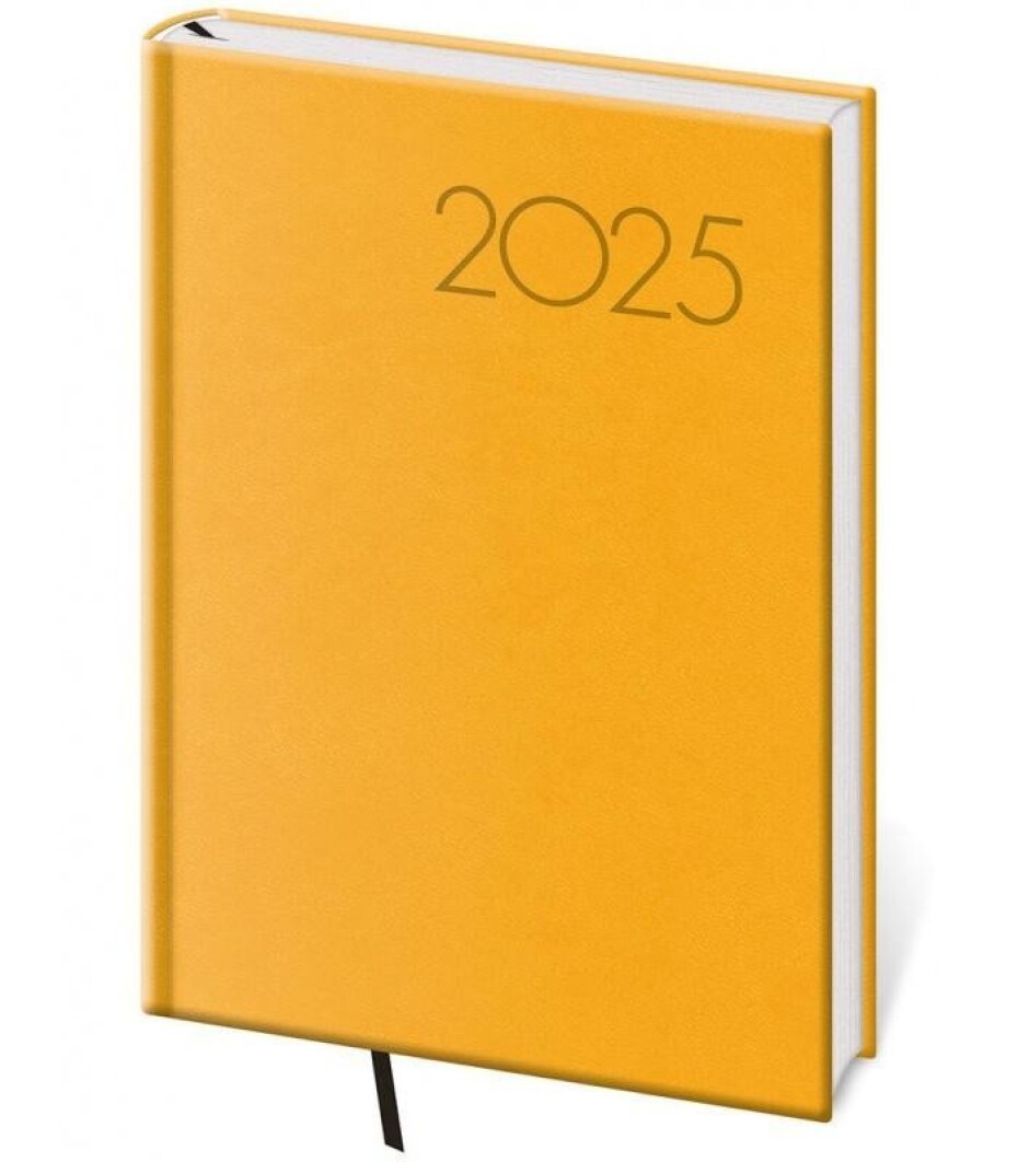 Diář 2025 Print Pop denní A5 žlutá - main (0)