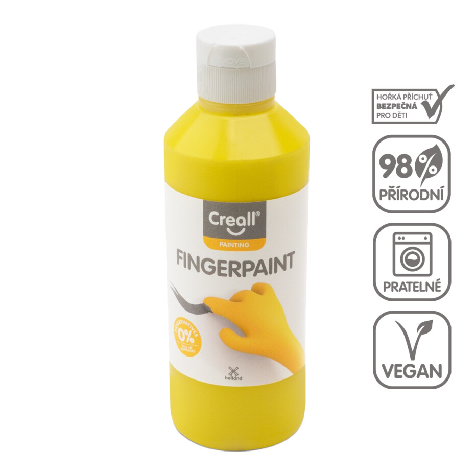 Creall prstová barva, 250 ml, žlutá - main (0)