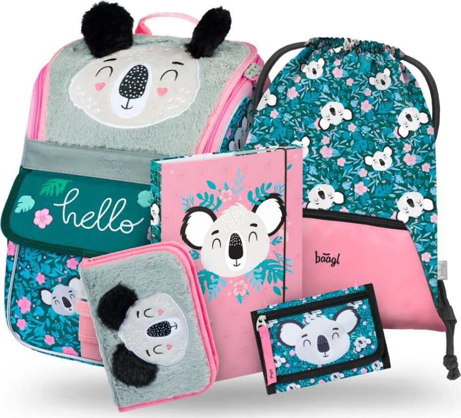 BAAGL 5 SET Zippy Baby Koala: aktovka, penál, sáček, peněženka, desky - main (0)