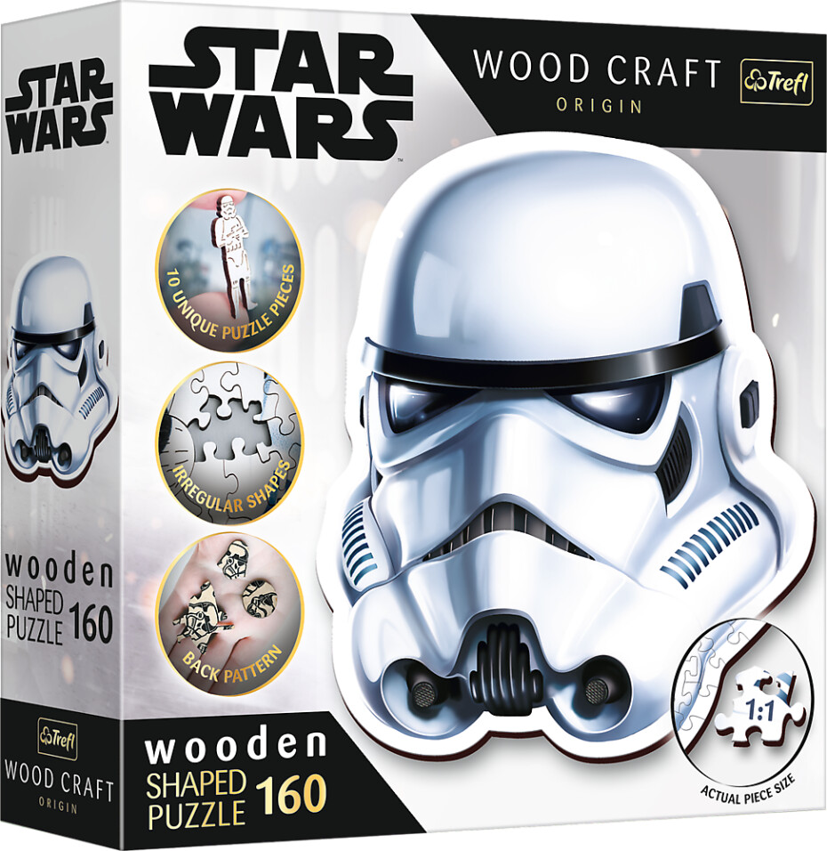 Puzzle Wood Craft Origin Star Wars: Helma stormtroopera 160 dílků - Trefl - main (0)
