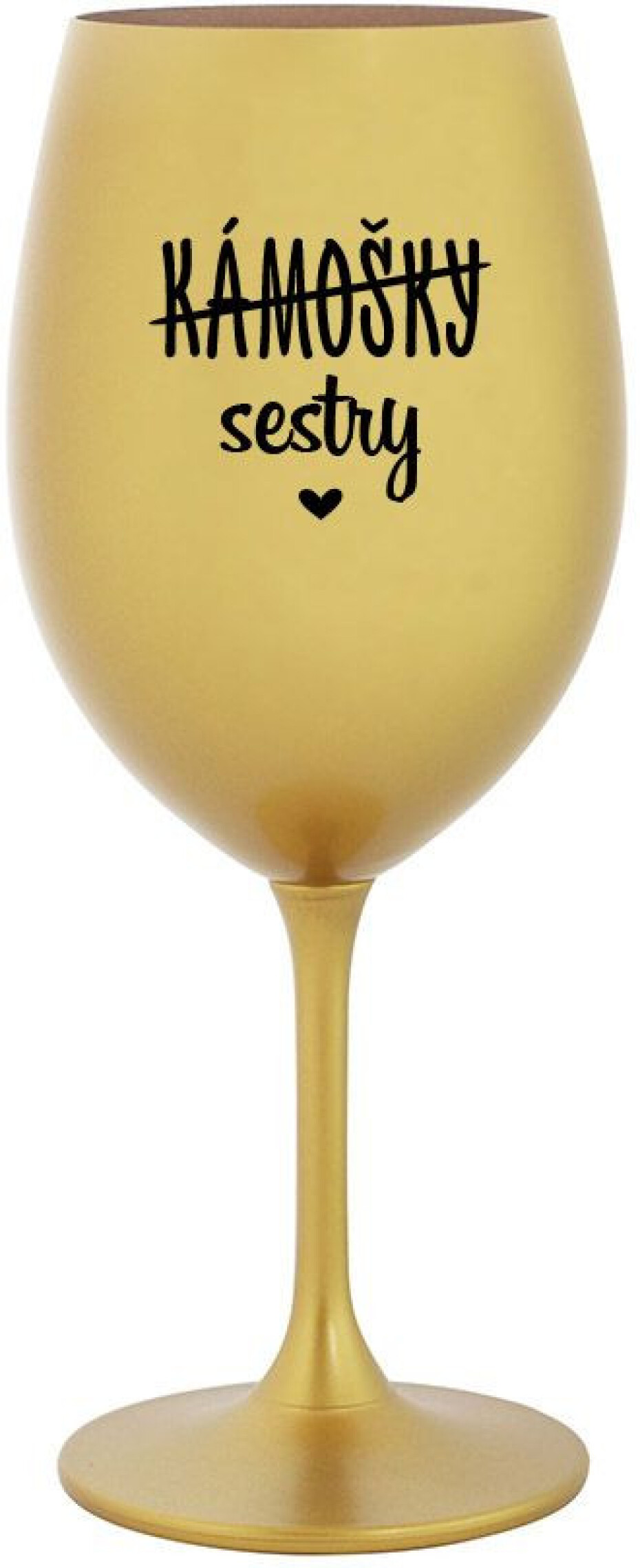 KÁMOŠKY - SESTRY - zlatá sklenice na víno 350 ml - main (0)