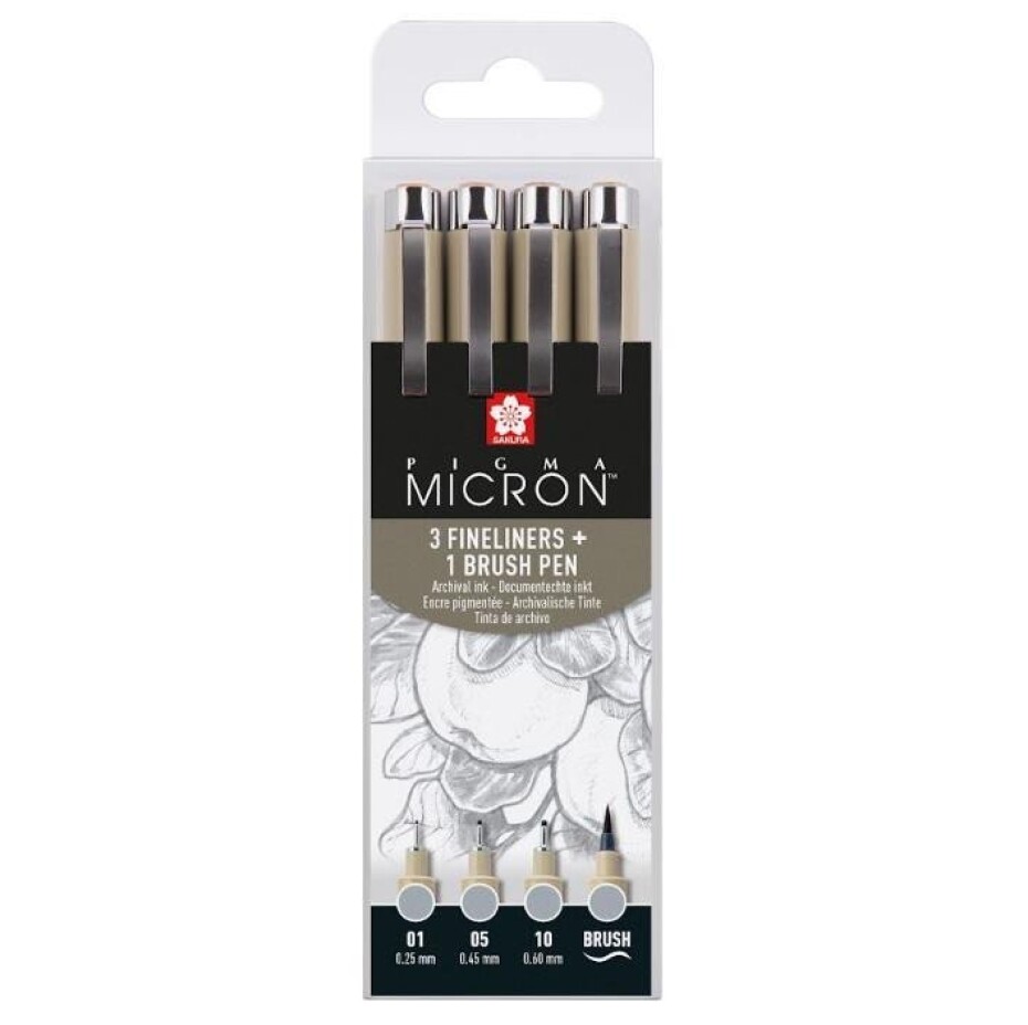 Sakura Sada Pigma Micron Light Cool Gray 4 ks - main (0)