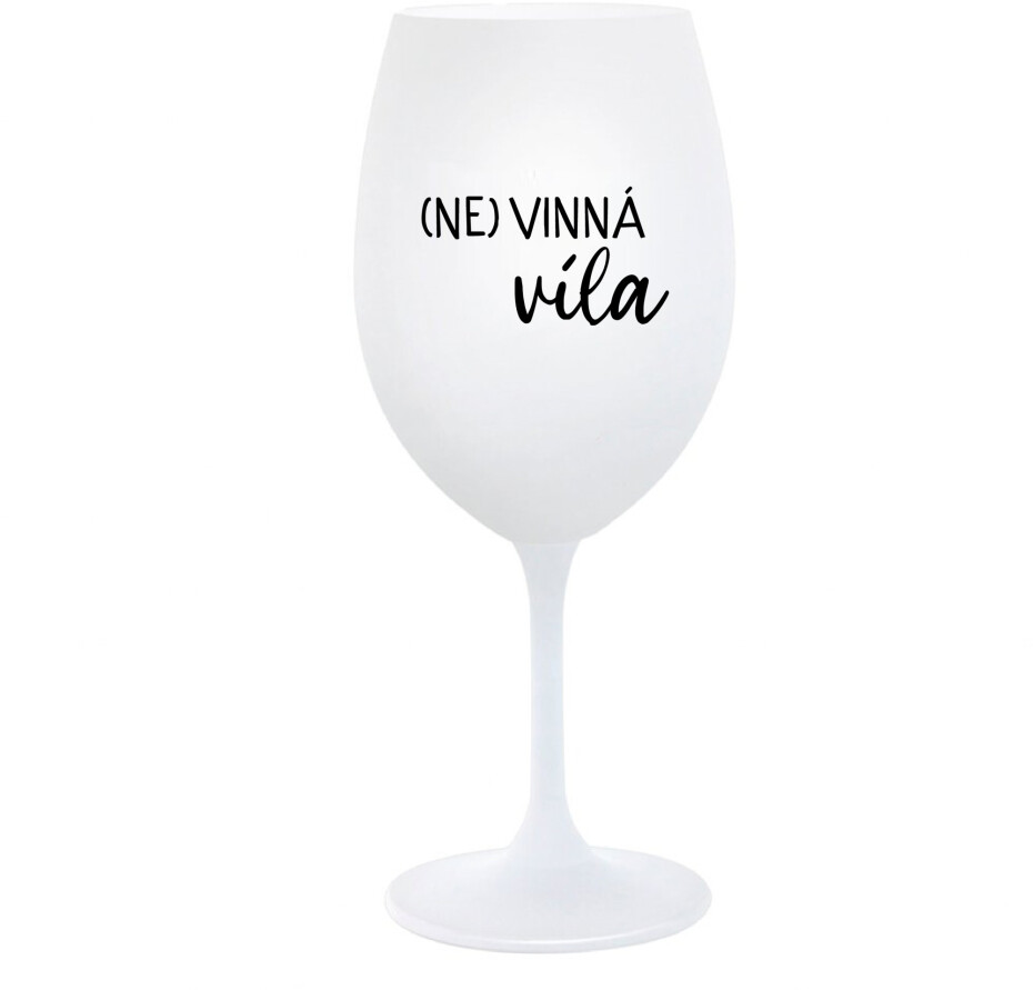 (NE)VINNÁ VÍLA - bílá  sklenice na víno 350 ml - main (0)