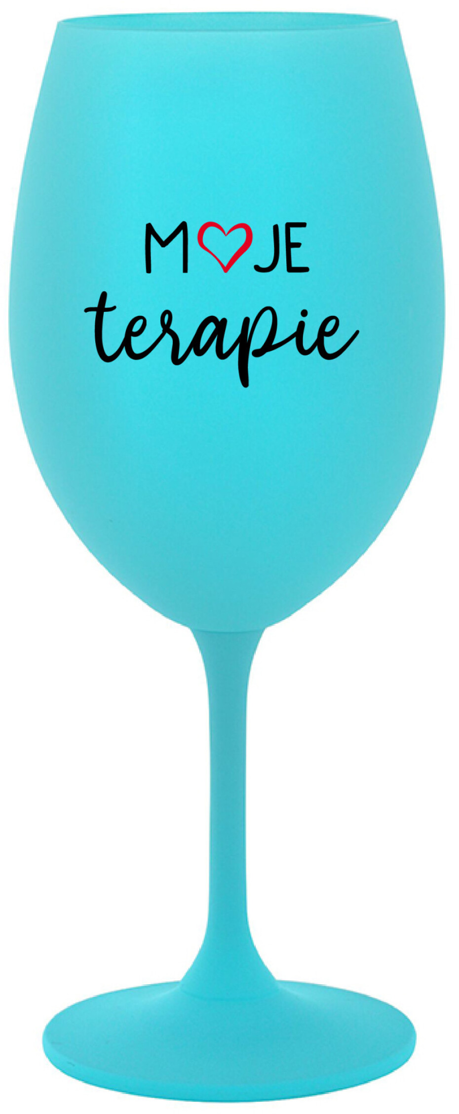 MOJE TERAPIE - tyrkysová sklenice na víno 350 ml - main (0)