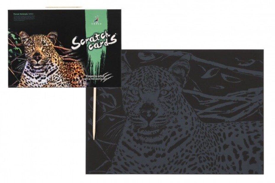 Škrabací obrázek barevný Gepard 40,5x28,5cm A3 v sáčku - main (0)