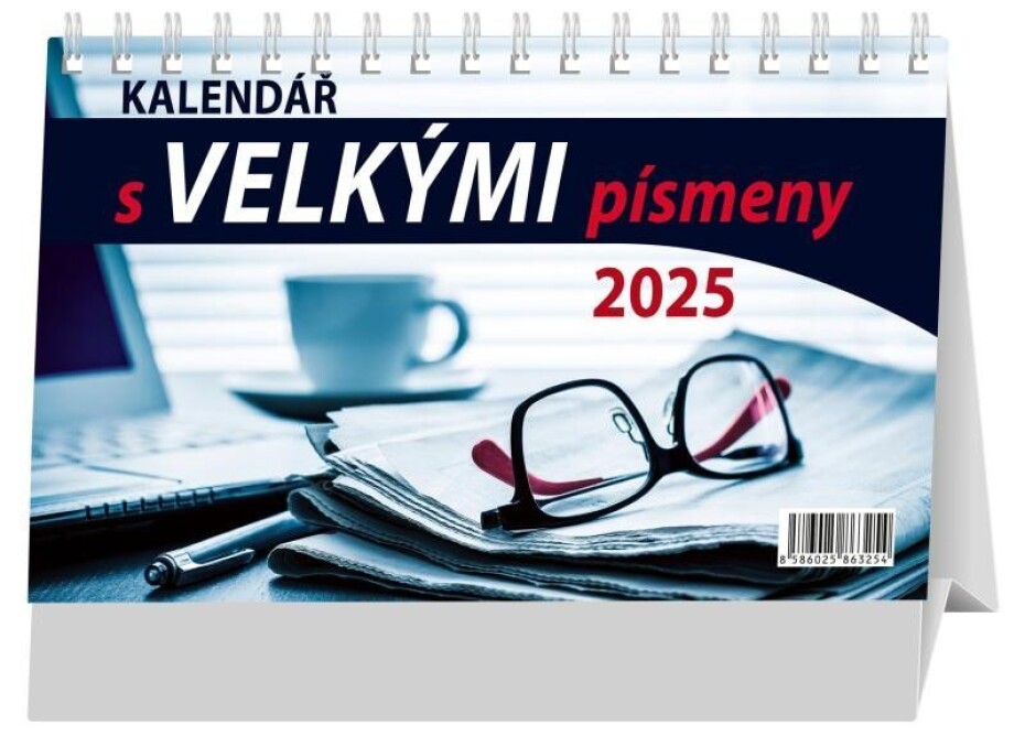 Kalendář 2025 Velká písmena, stolní, 23 x 14 cm - main (0)