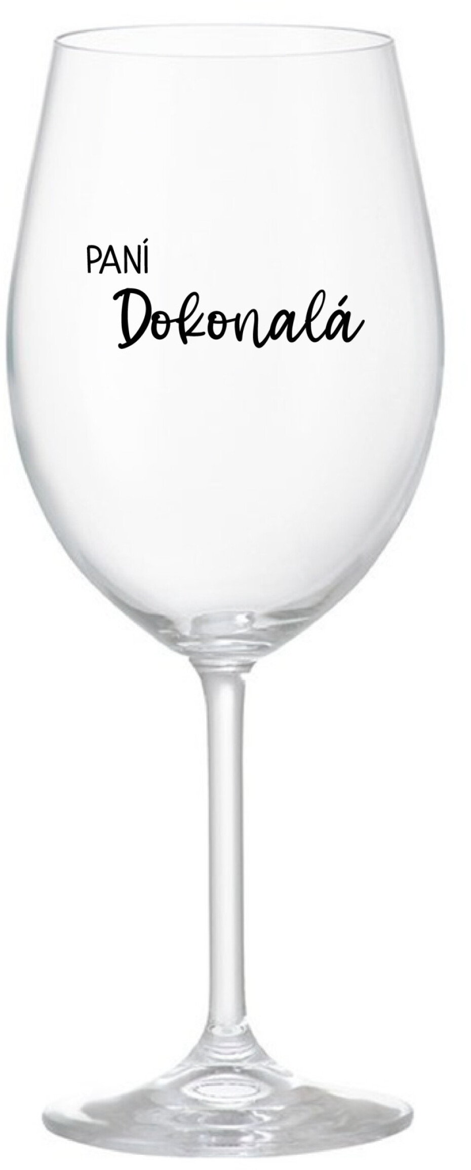 PANÍ DOKONALÁ - čirá sklenice na víno 350 ml - main (0)