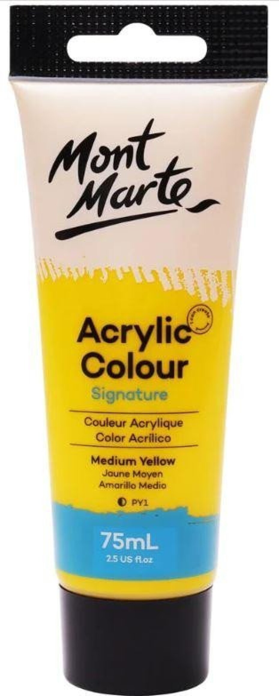 Mont Marte akrylová barva 75ml - žlutá (Medium Yellow), tuba - main (0)