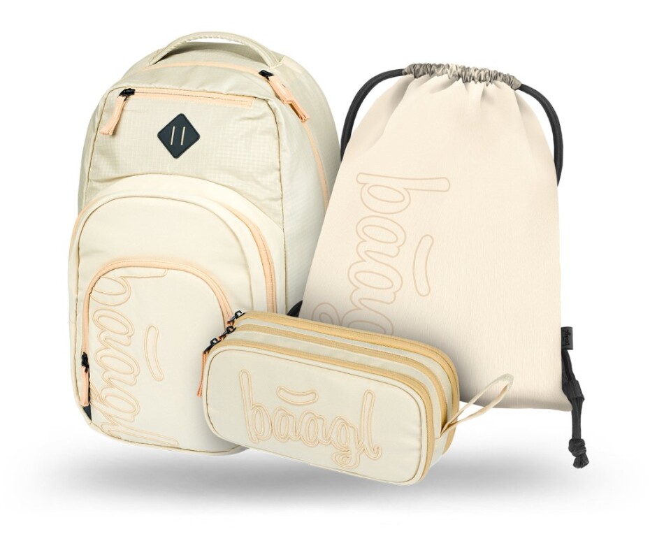 BAAGL 3 SET Coolmate Beige: batoh, penál, sáček - main (0)