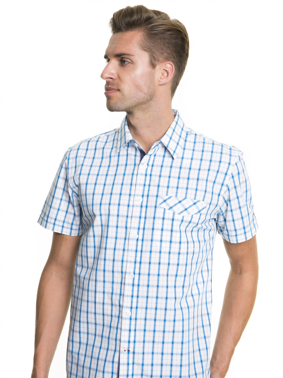 Košile s krátkým rukávem Big Star 141658 Blue-422 XL - main (2)