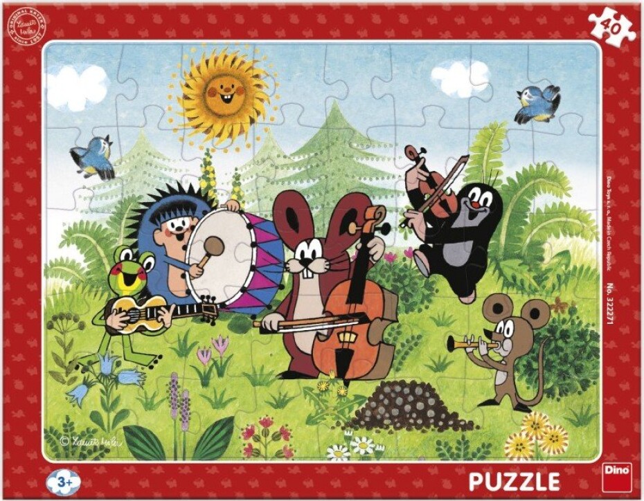 Deskové puzzle Krtek a kapela 40 dílků - Dino Park - main (0)