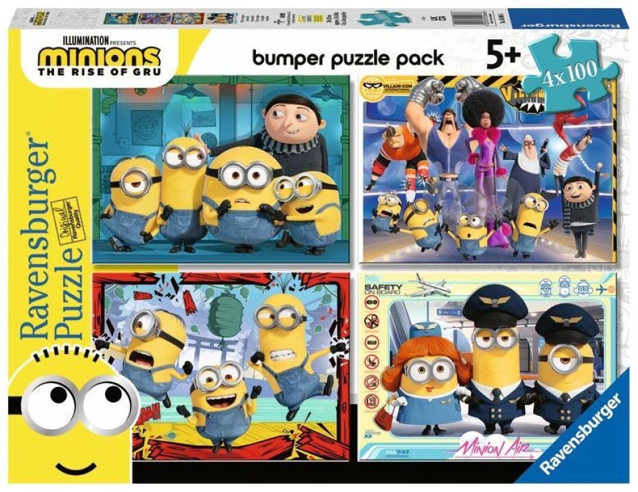 Puzzle Mimoni 2: Padouch přichází 4x100 dílků - main (0)
