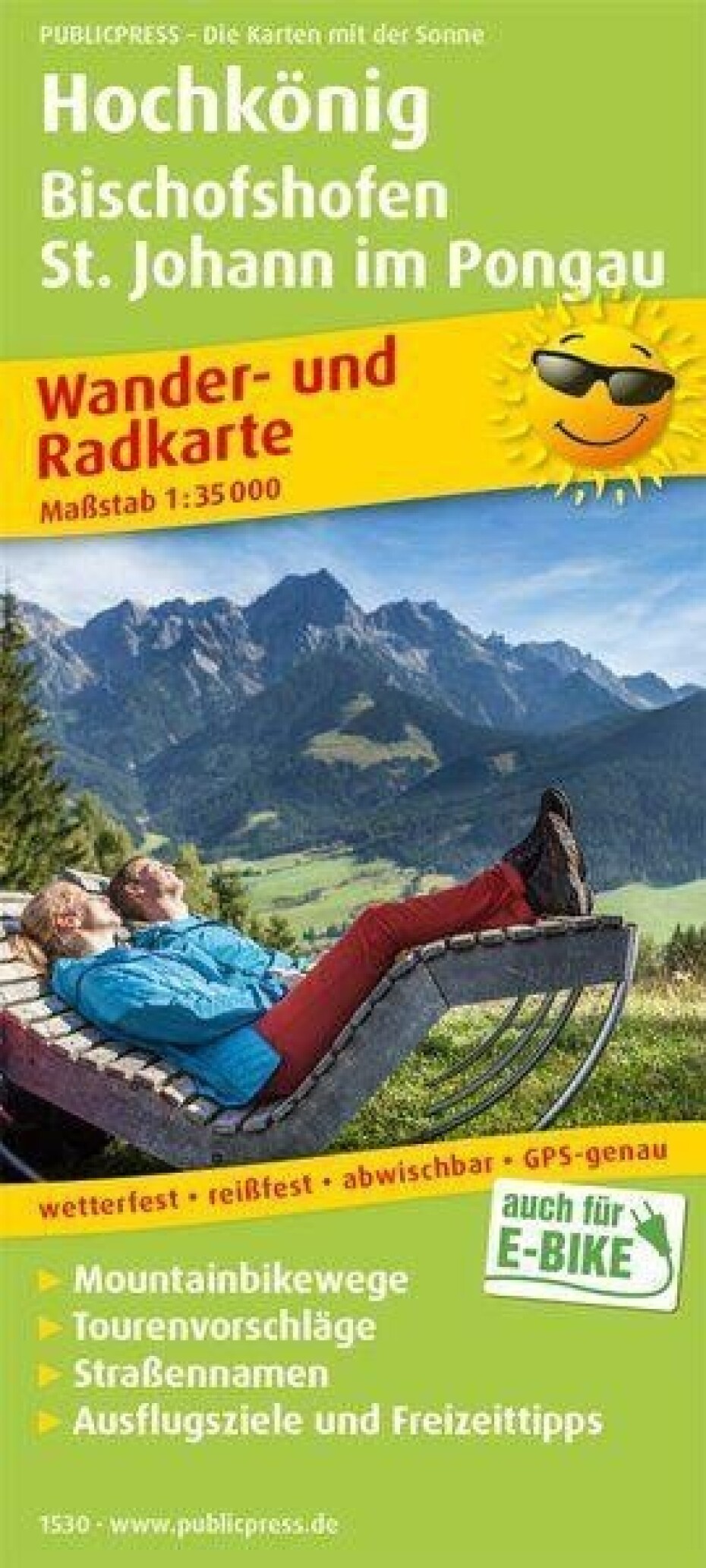 Hochkönig, Bischofshofen, St. Johann im Pongau 1:35 000 / turistická a cykloturistická mapa - main (0)