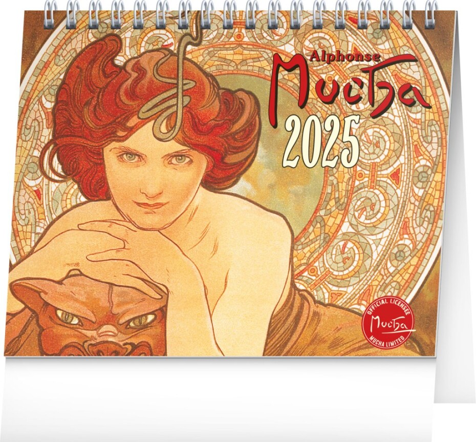 Kalendář 2025 stolní: Alfons Mucha, 16,5 × 13 cm - main (0)