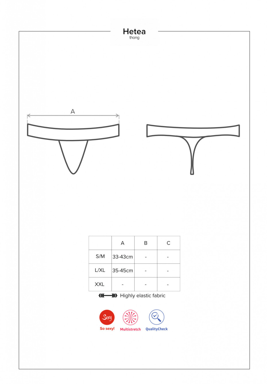 Smyslná tanga Hetea thong - Obsessive S/M červená - main (1)