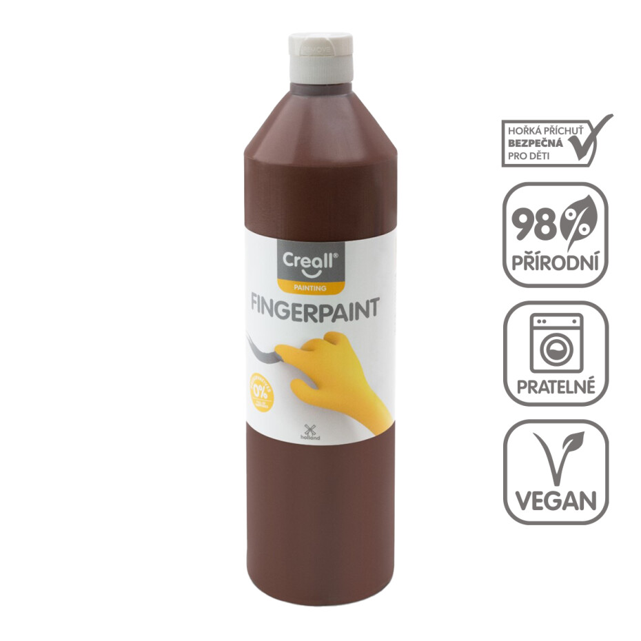 Creall prstová barva, 750 ml, hnědá - main (0)