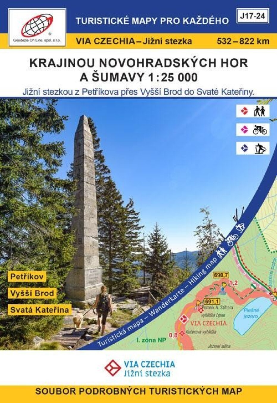 VIA CZECHIA - Jižní stezka, BOX 3, Krajinou Novohradských hor a Šumavy 1 : 25 000 - main (0)