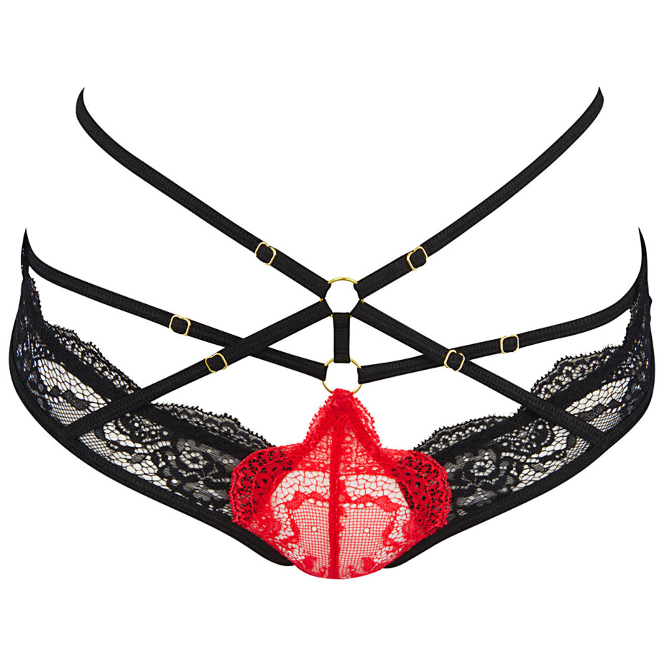 Sexy tanga V-10008 černá/červená - Axami XS - main (0)