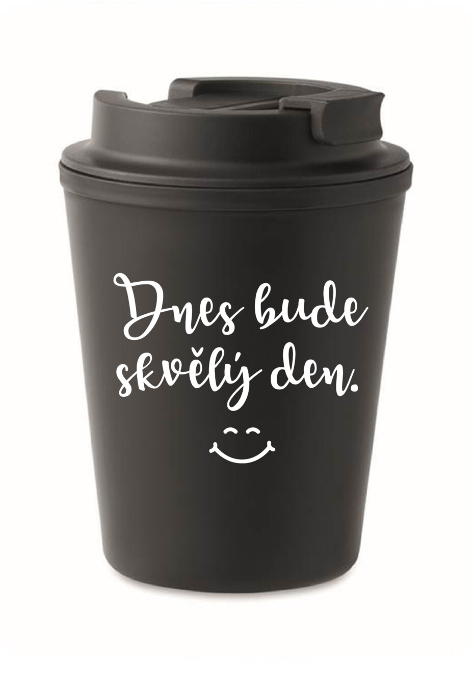 DNES BUDE SKVĚLÝ DEN. - černý termohrnek 300 ml - main (0)