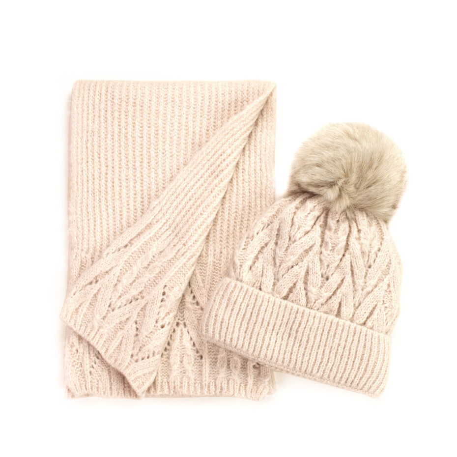 Dětská čepice a šála Art Of Polo cz21801 Light Beige OS - main (0)