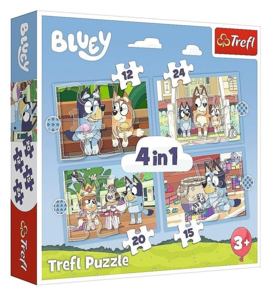 Puzzle Bluey a její svět 4v1 (12,15,20,24 dílků) - main (0)