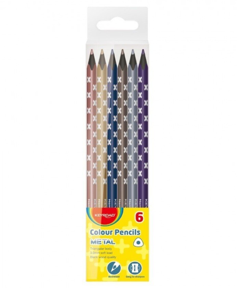 Keyroad Pastelky Metal trojhranné 6 ks - main (0)