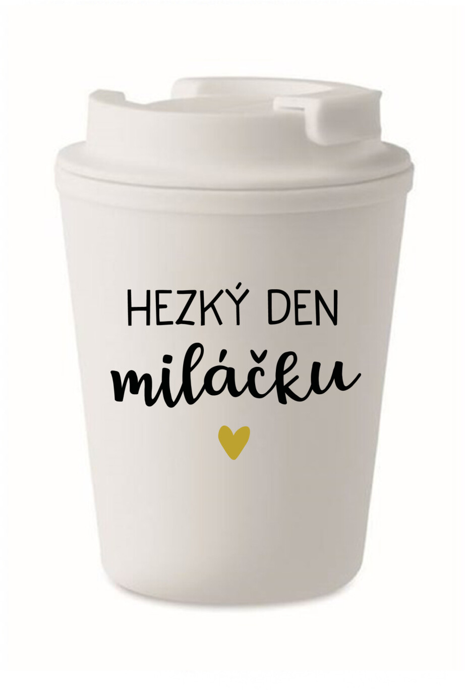 HEZKÝ DEN MILÁČKU - bílý termohrnek 300 ml - main (0)