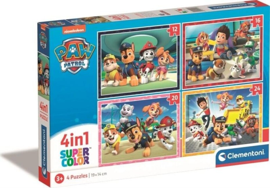 Puzzle Tlapková patrola 4v1 (12+16+20+24 dílků) - Směr - main (0)