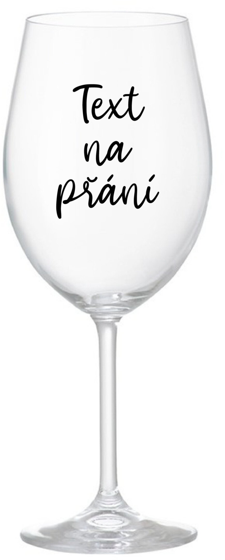 TEXT NA PŘÁNÍ - čirá sklenice na víno 350 ml - main (0)