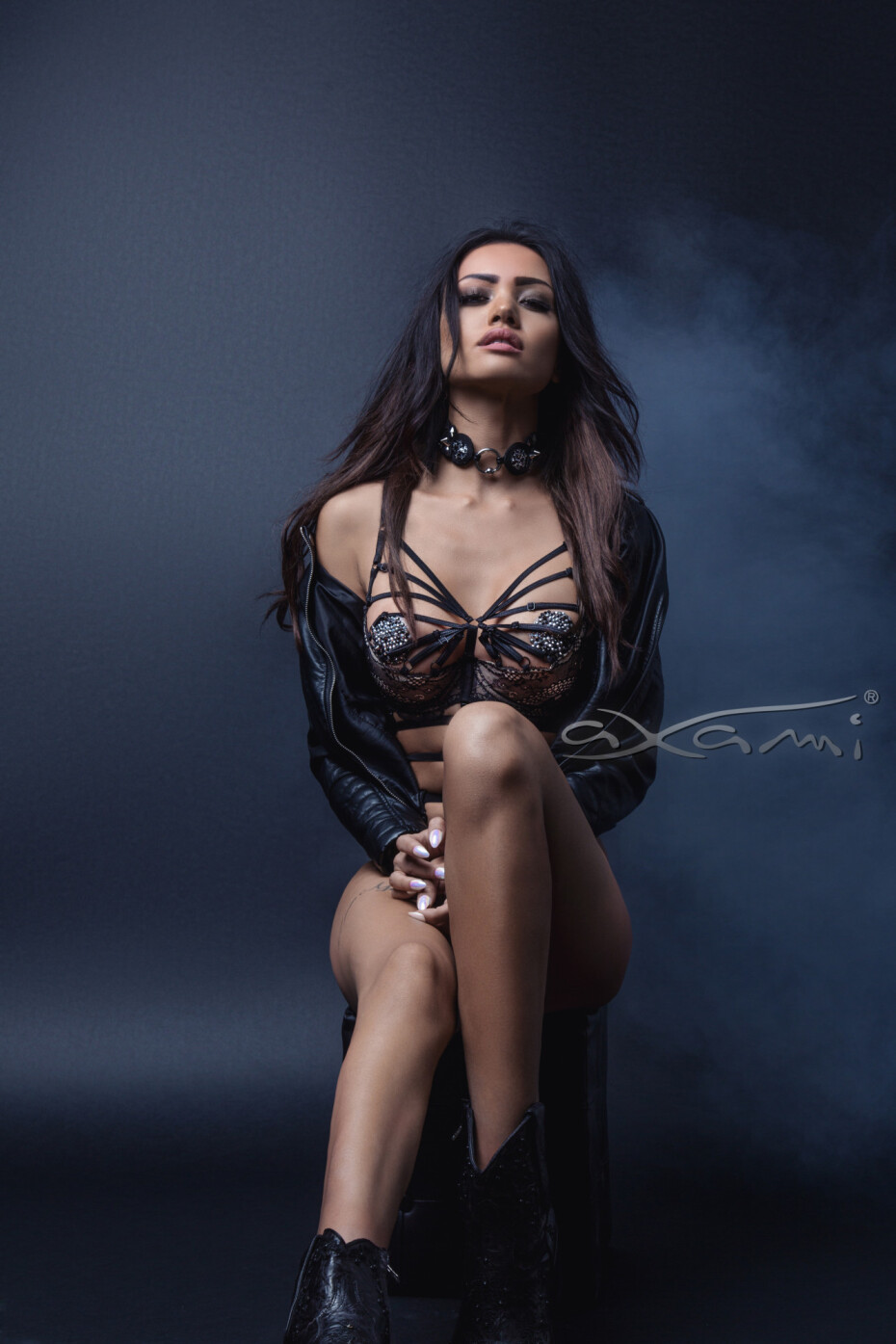 Tanga Churro con Nutella V-7688 černá/béžová - Axami L - main (1)