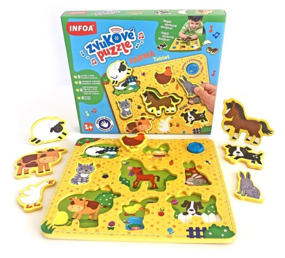 Zvukové puzzle Farma Tablet - vkládačka - main (0)