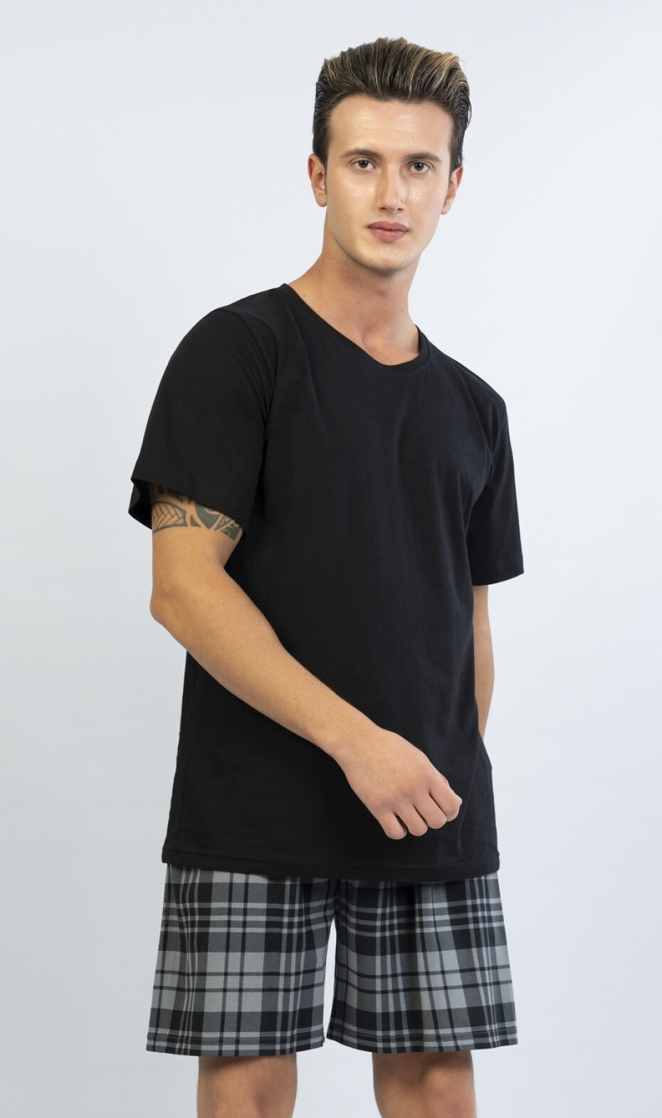 Pánské pyžamo šortky Jiří černá 1XL - main (3)