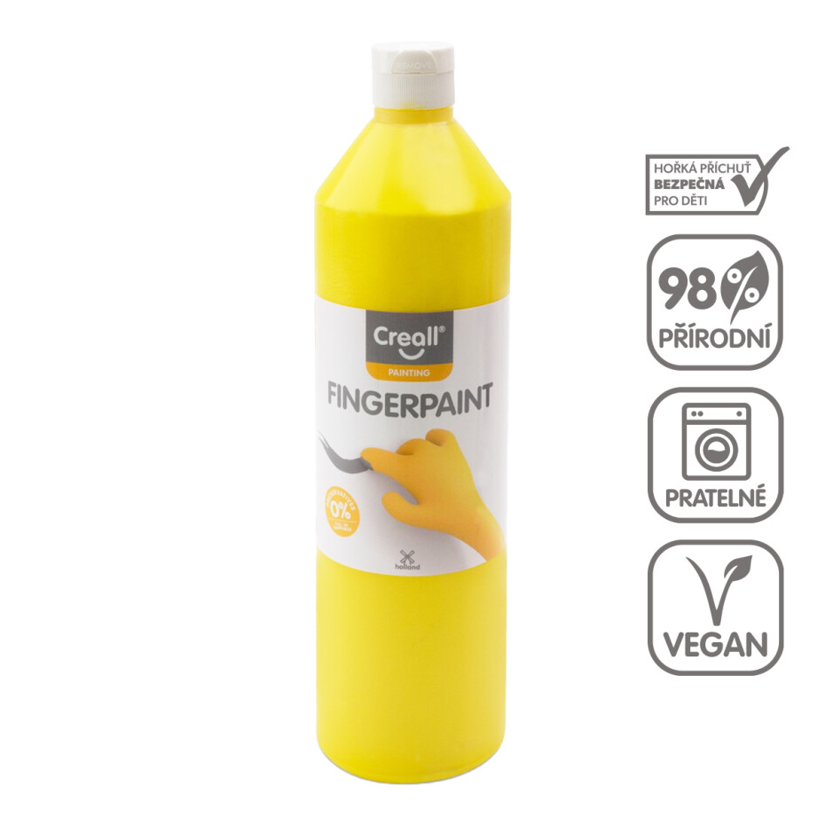 Creall prstová barva, 750 ml, žlutá - main (0)
