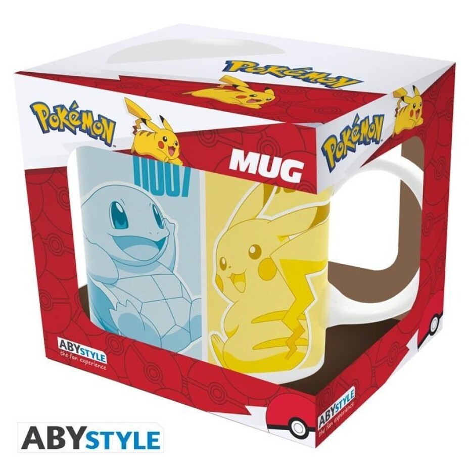 Pokémon Hrnek 320 ml - Pikachu &amp; Kanto Starters - main (0)