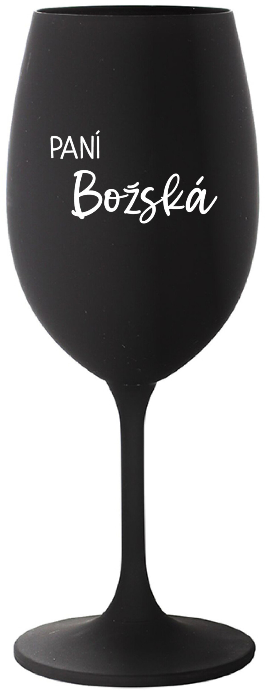 PANÍ BOŽSKÁ - černá sklenice na víno 350 ml - main (0)