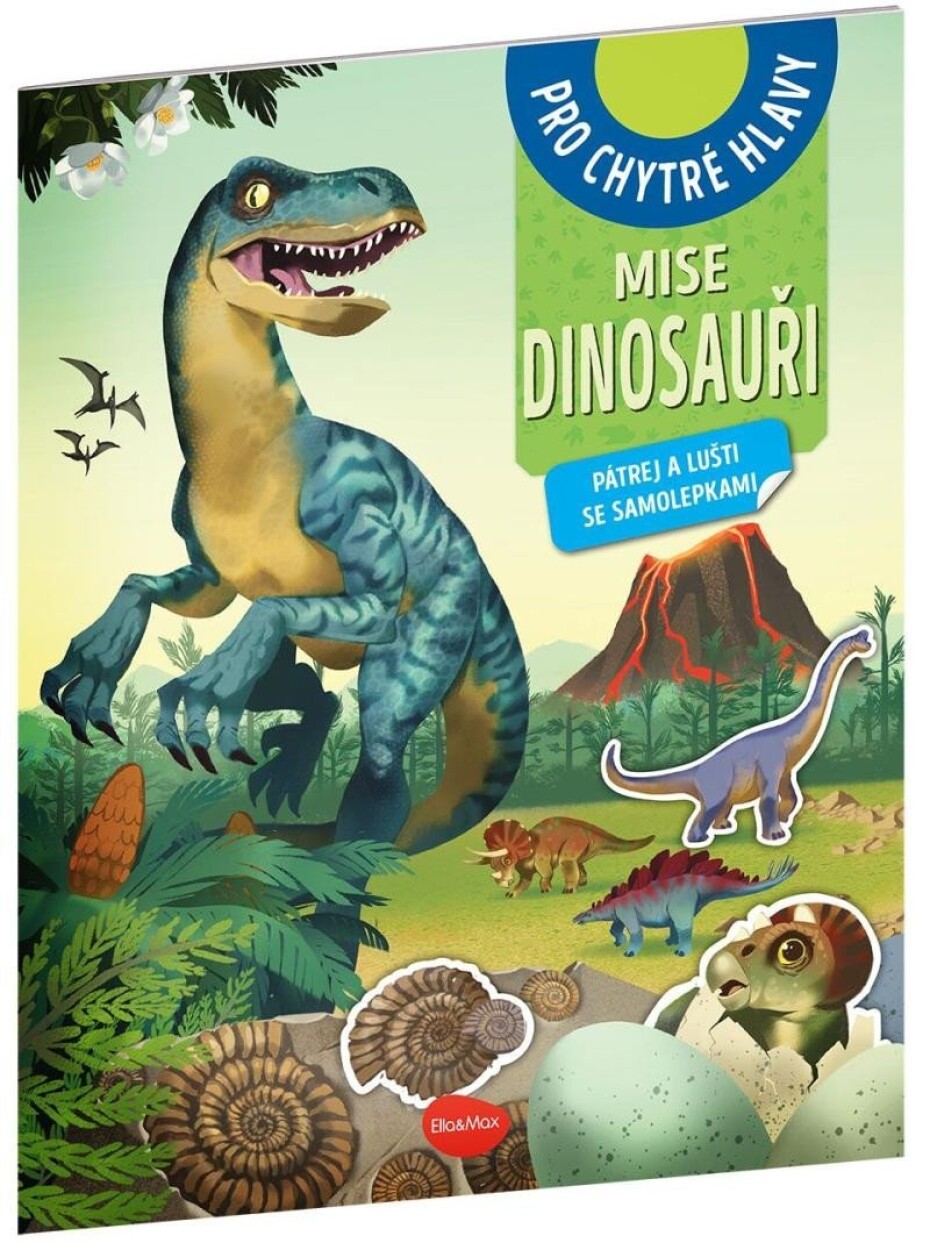 Mise dinosauři - Pátrej a lušti se samolepkami - Amstramgram - main (0)