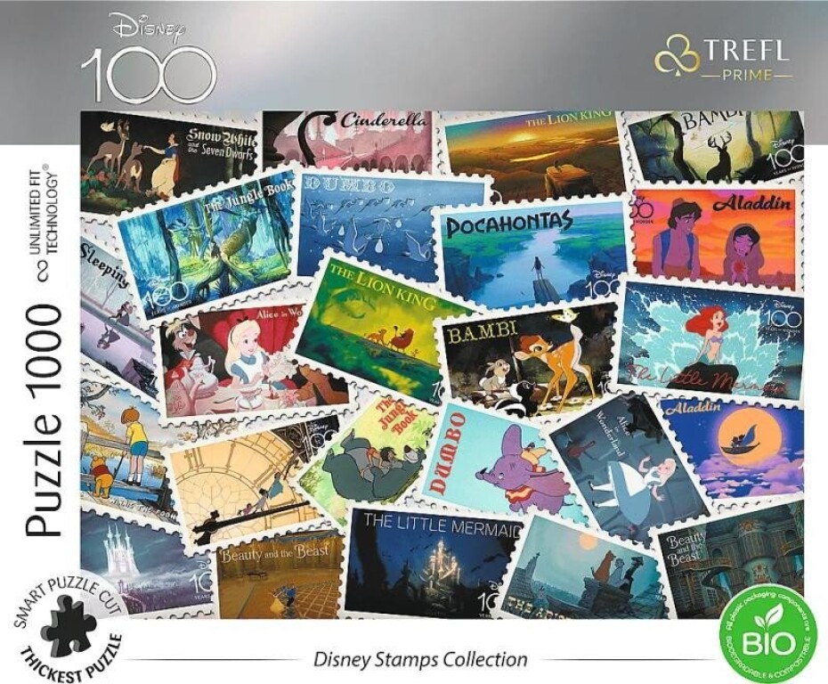Trefl Puzzle UFT Disney 100 let: Poštovní známky 1000 dílků - main (0)