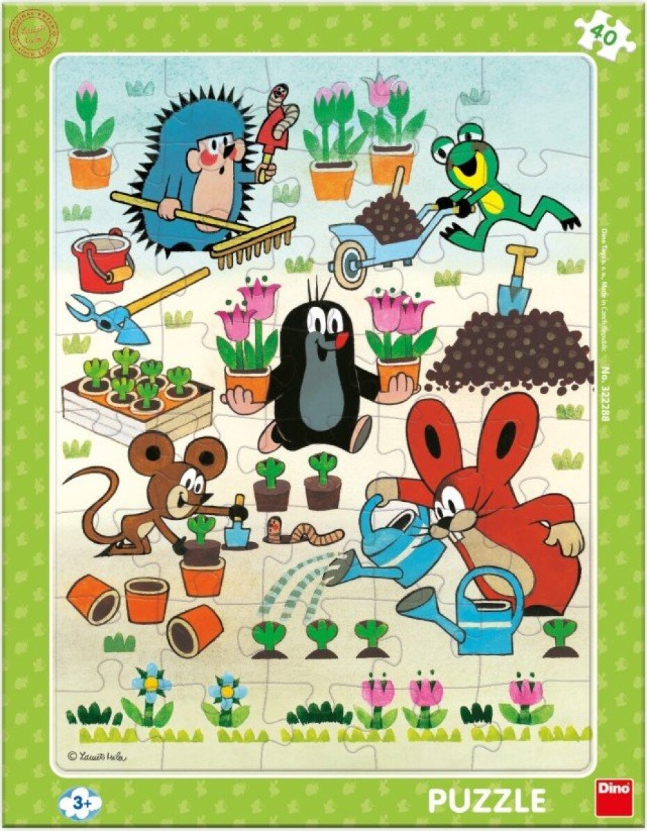 Deskové puzzle Krtek zahradník 40 dílků - Dino Park - main (0)